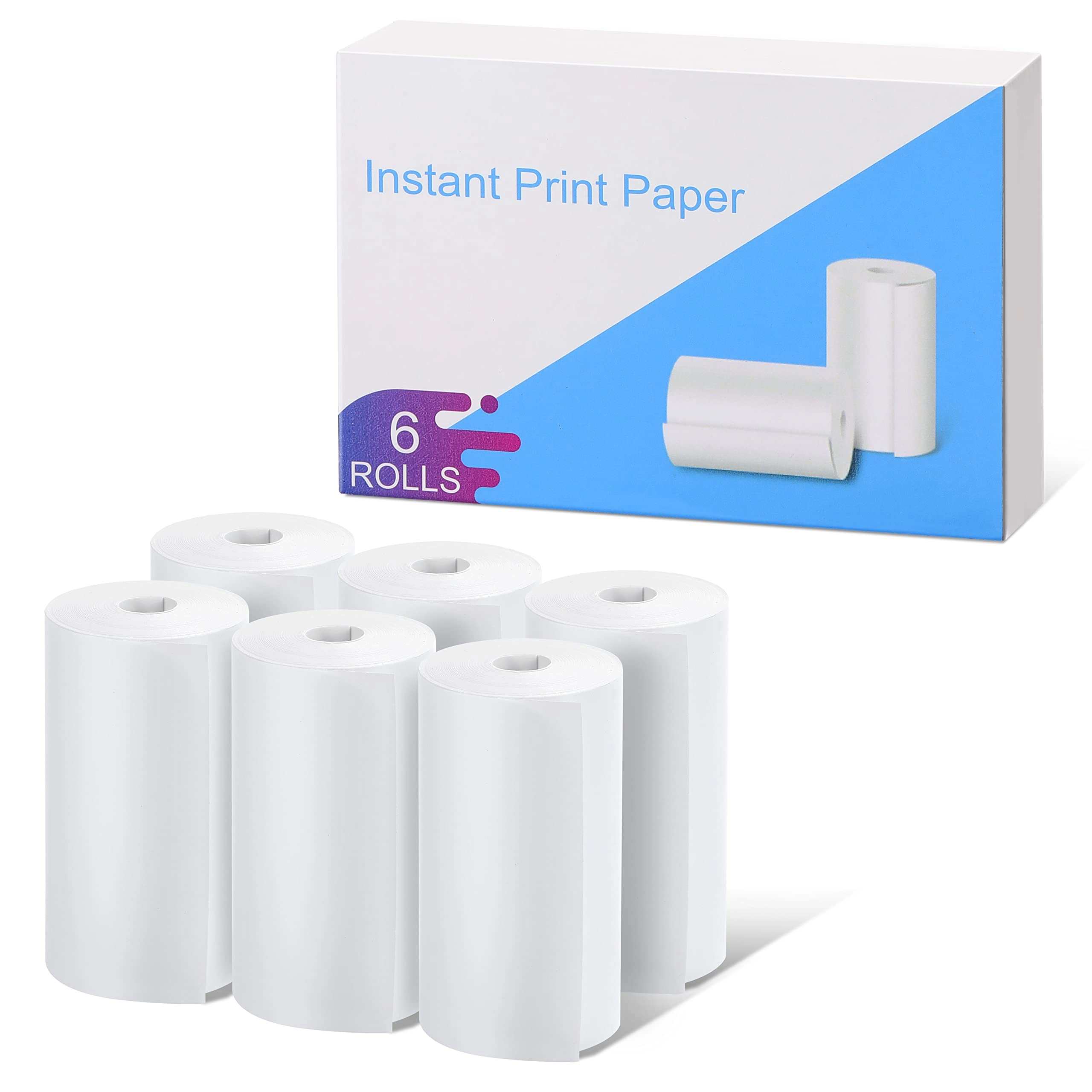 Instant Camera Refill Print Paper - 6 Rolls 2,2" x 1,1" (56 mm x 29 mm)