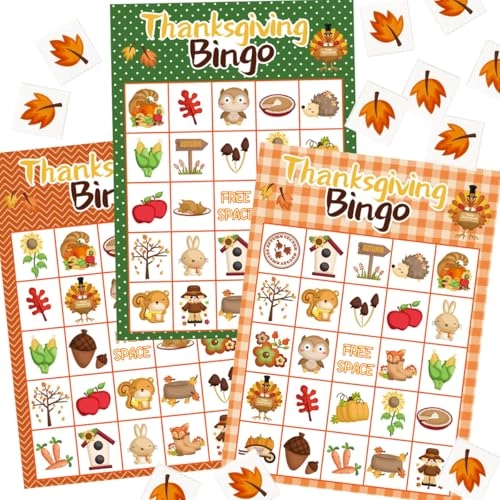 Fancy Land Thanksgiving Bingo Game - 24