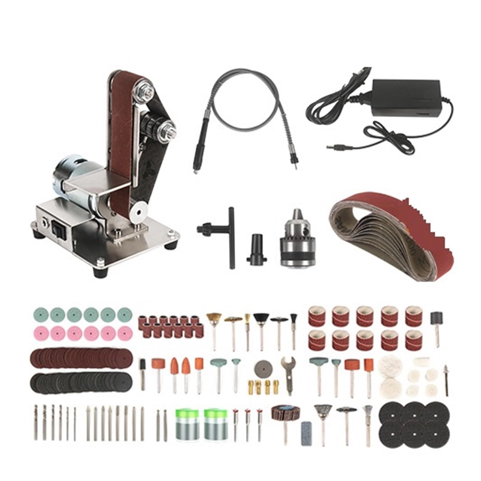 Mini Belt Sander - 7 Variable Speed 10 Sanding Belts