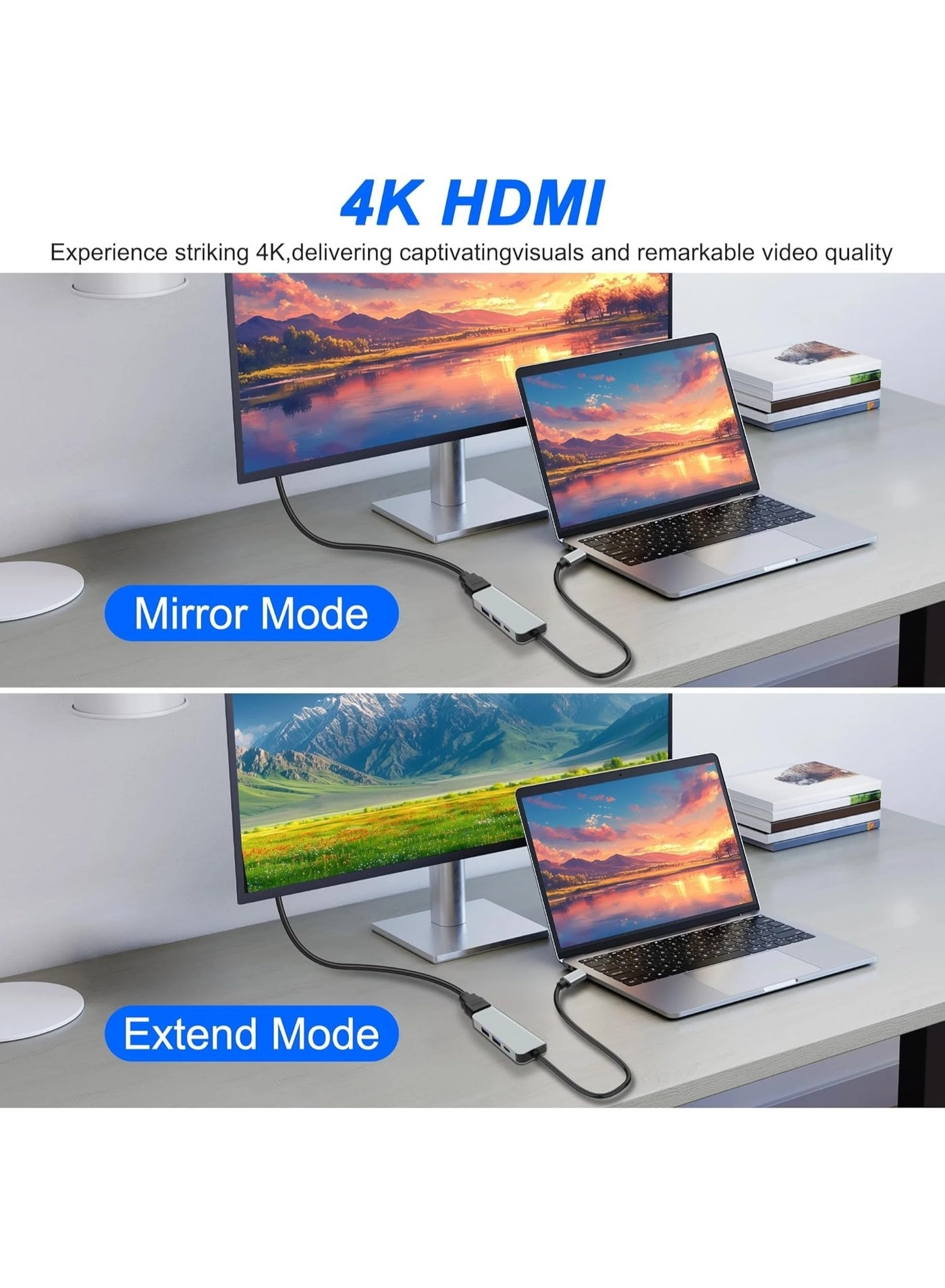 USB-C Hub Adapter - 5-in-1 4K HDMI 100W PD