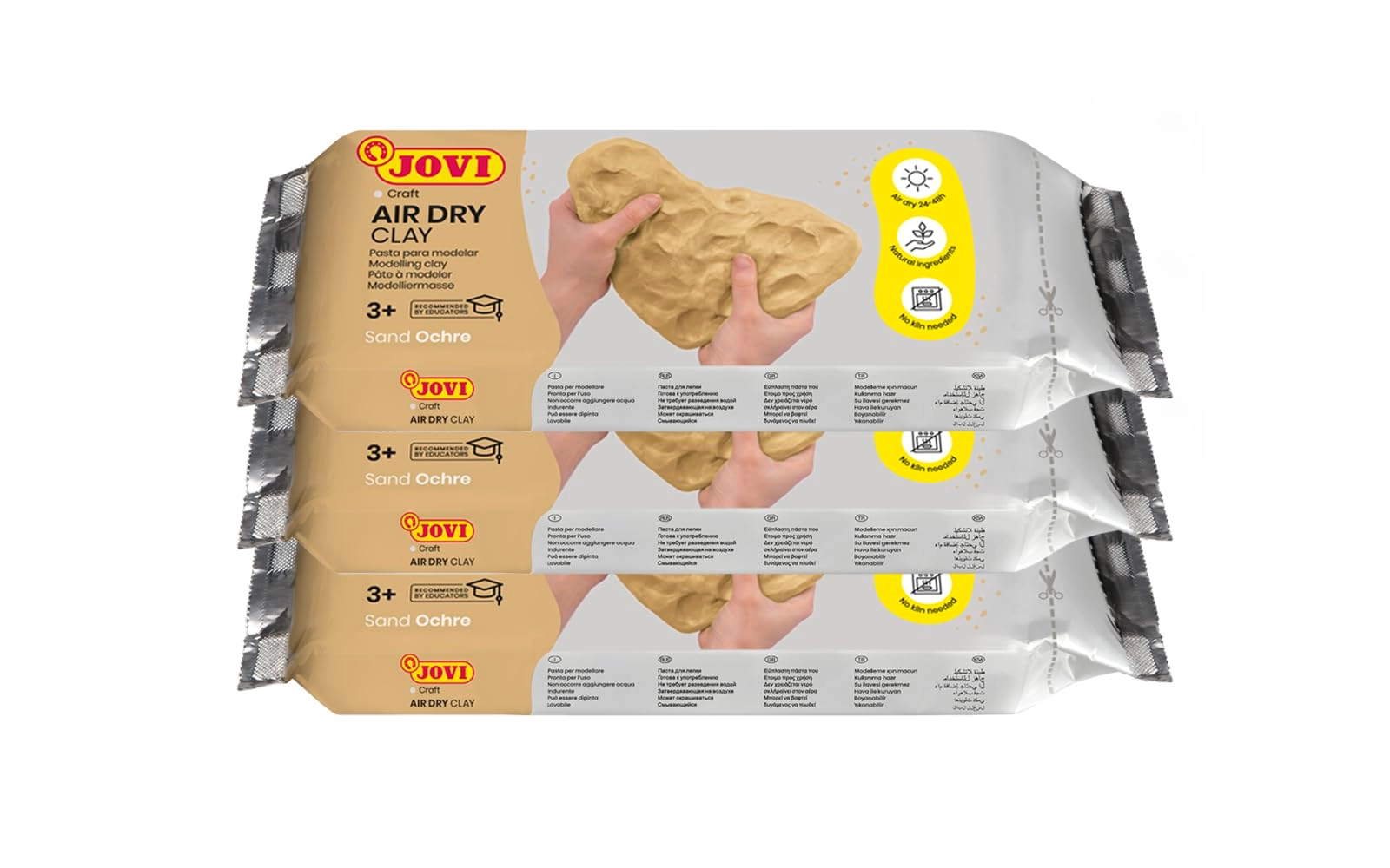 Jovi Natural Terracotta Pottery Sculpting Clay - Natural Terracotta 3pcs 250g