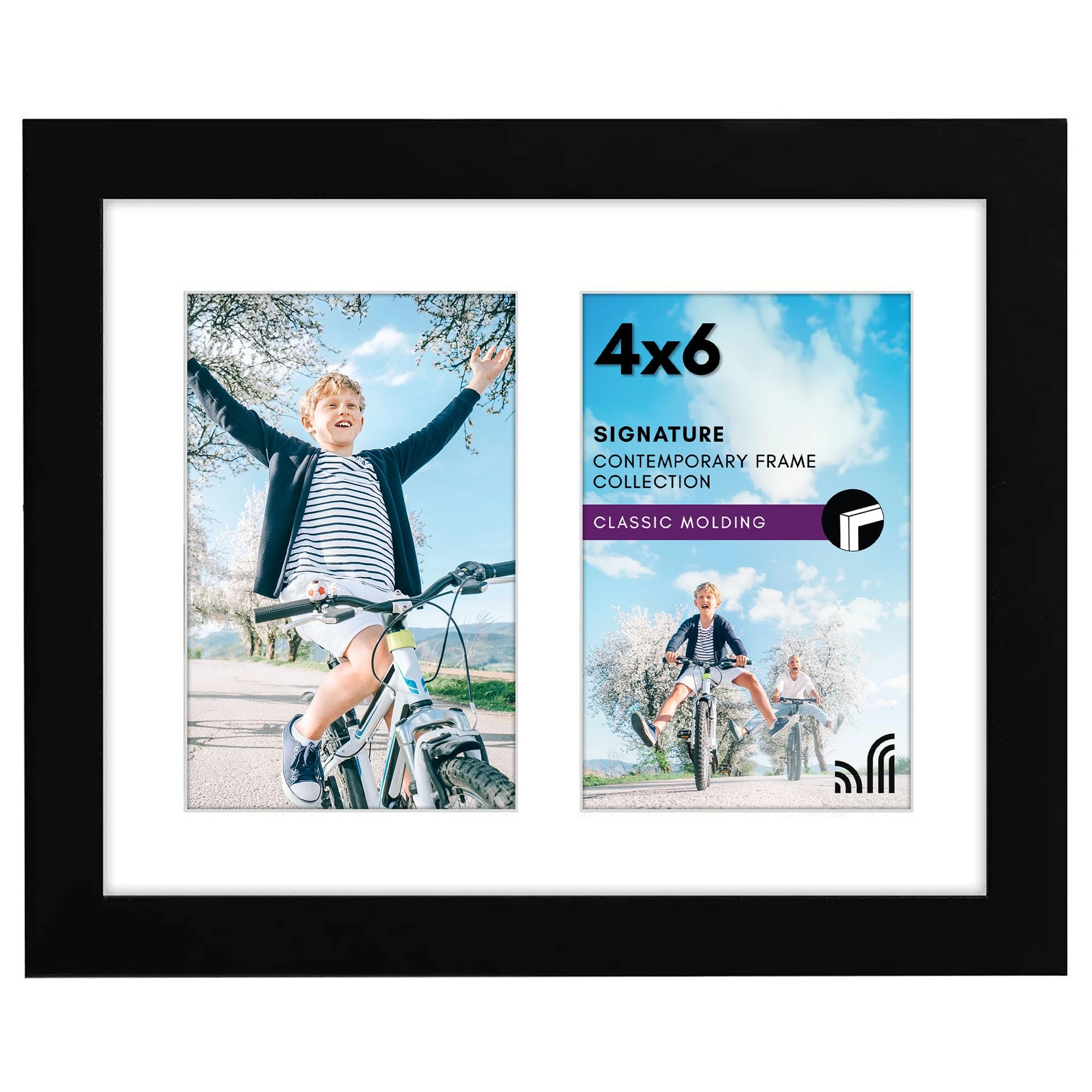 Americanflat Collage Picture Frame - 8x10 Two 4x6 Photos