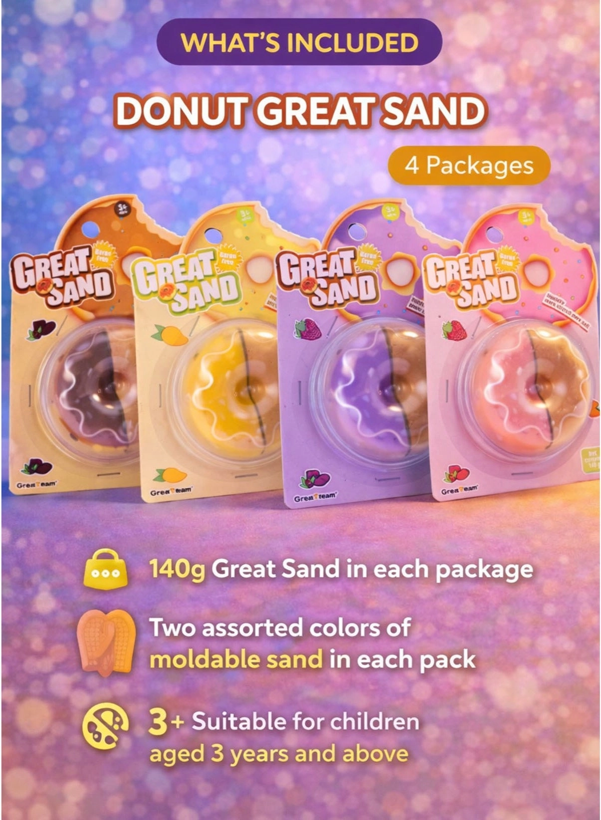 Donut Great Sand - 3+ years 4 pcs