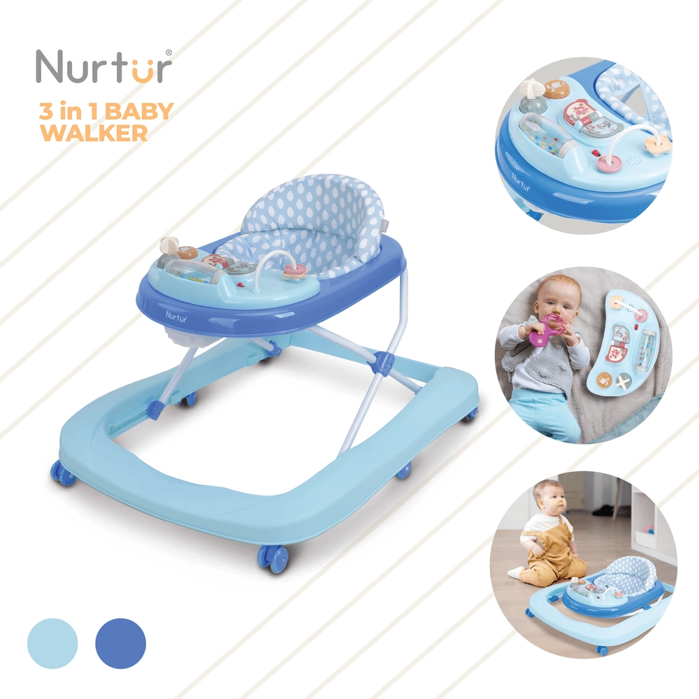 3-In-1 Baby Multi Walker - Music Function Red