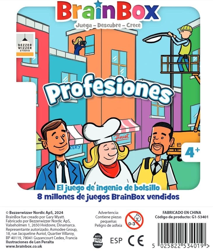 BrainBox Pocket Professions - Card Game (Spanish)