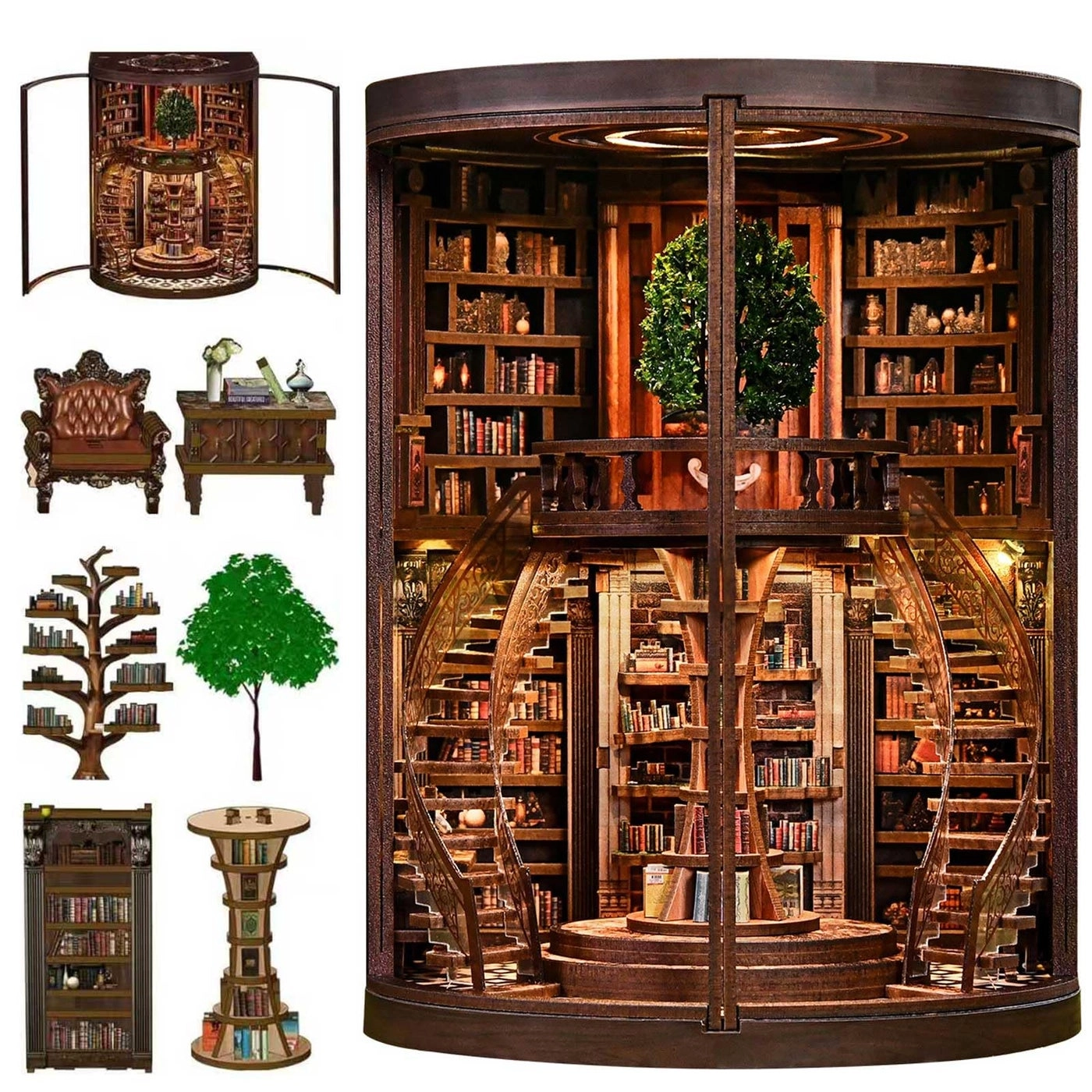 DIY Miniature Dollhouse Kit - 3D Wooden Dessert Bar