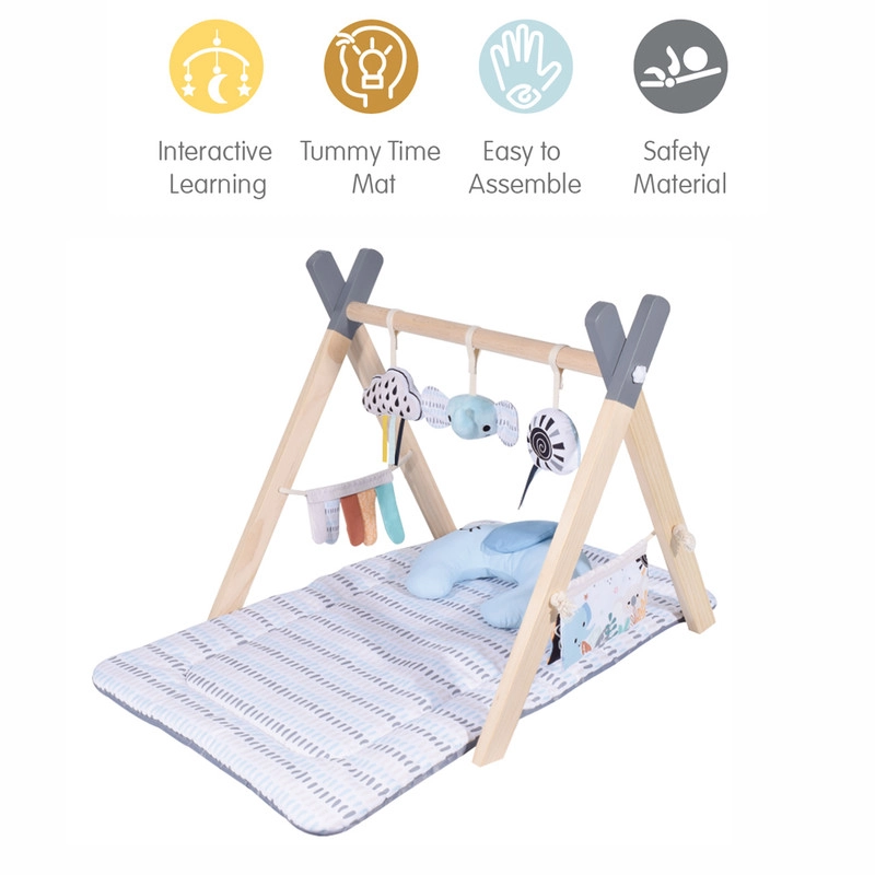 Nyra Wooden Activity Play Gym - Elephant 0 month