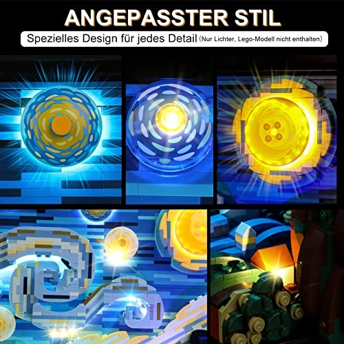 LED Light Kit - Compatible with Lego 21333 Remote control White