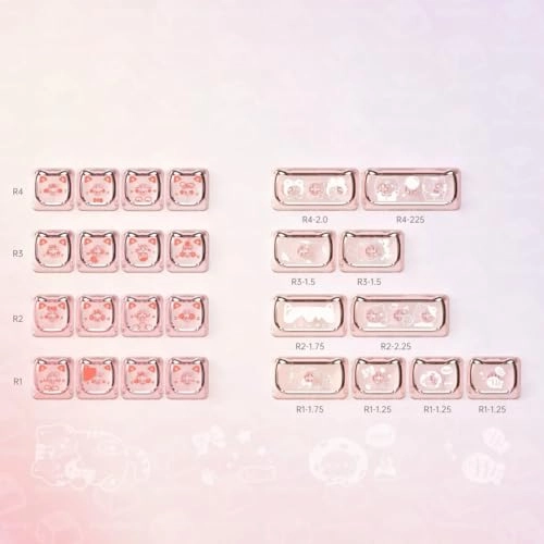 Mao Height Cat Shape Theme keycaps - NO