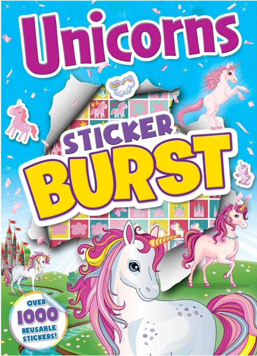 Alligator Unicorns Sticker Book Reusable 1000 pcs