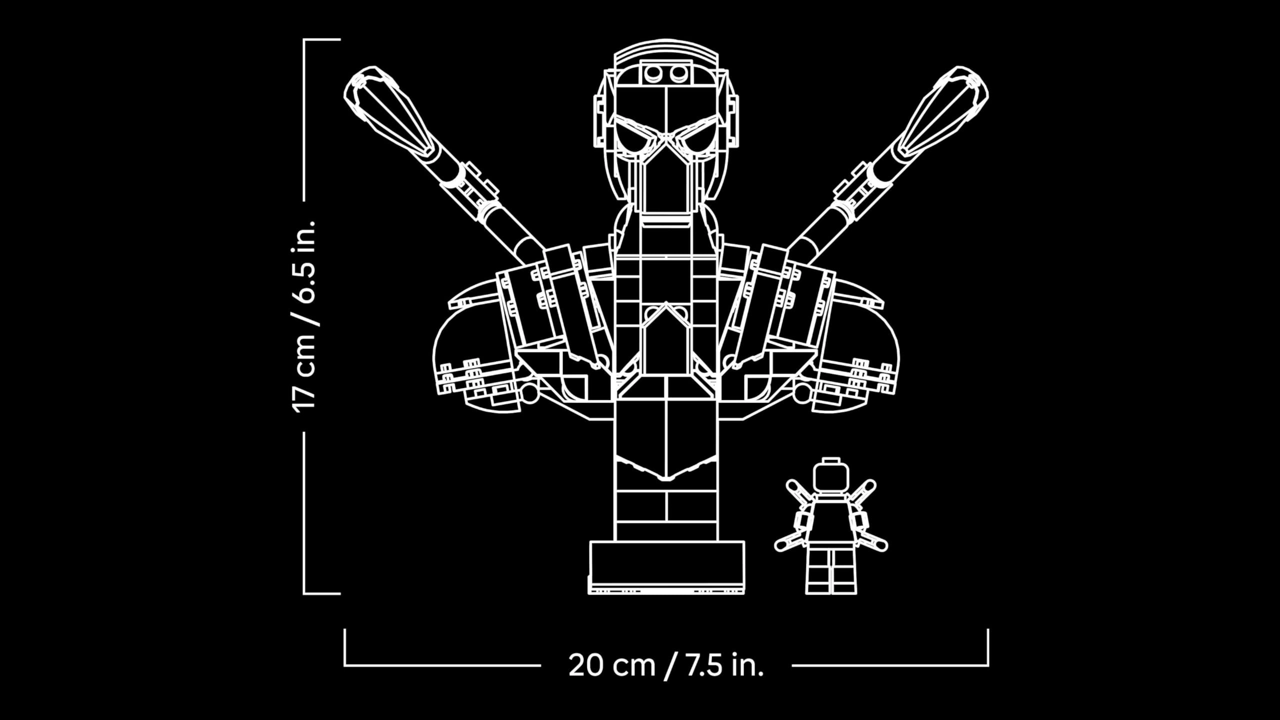 Marvel Iron Spider-Man Bust (76326) - Display Model includes Minifigure