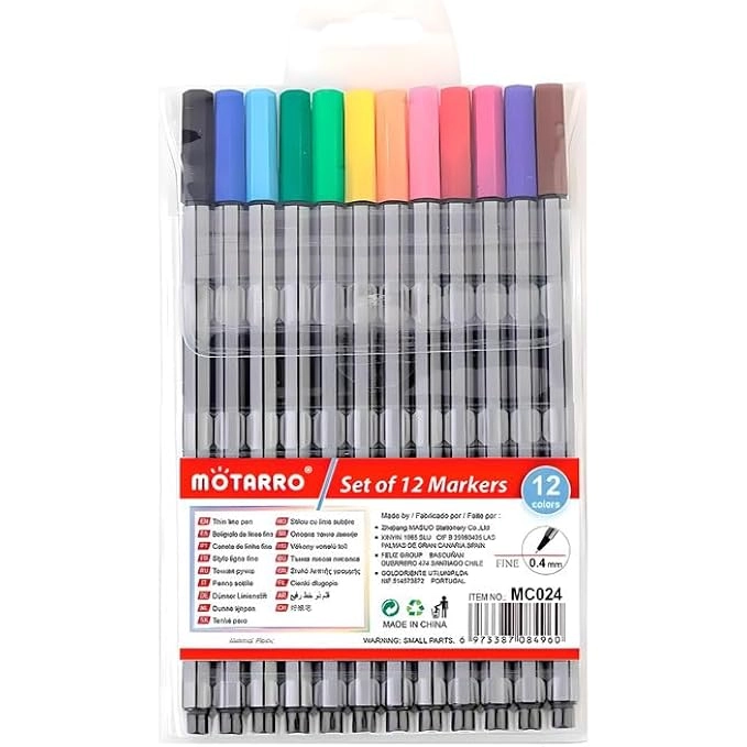 FITTO Markers - Assorted Colors 0.4mm