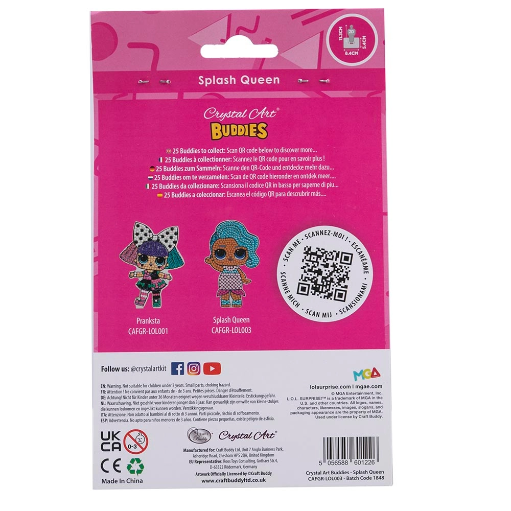 Spidey And His Amazing Friends Miles Morales DIY Crystal Art Buddies Kit - 11.3 x 8.4cm