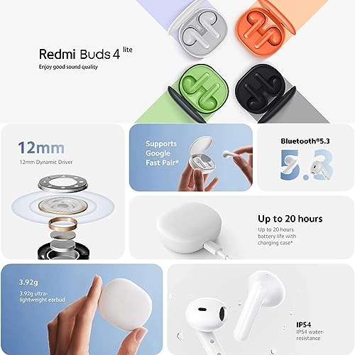 (Renewed) Redmi Buds 4 Lite Wireless Earbud