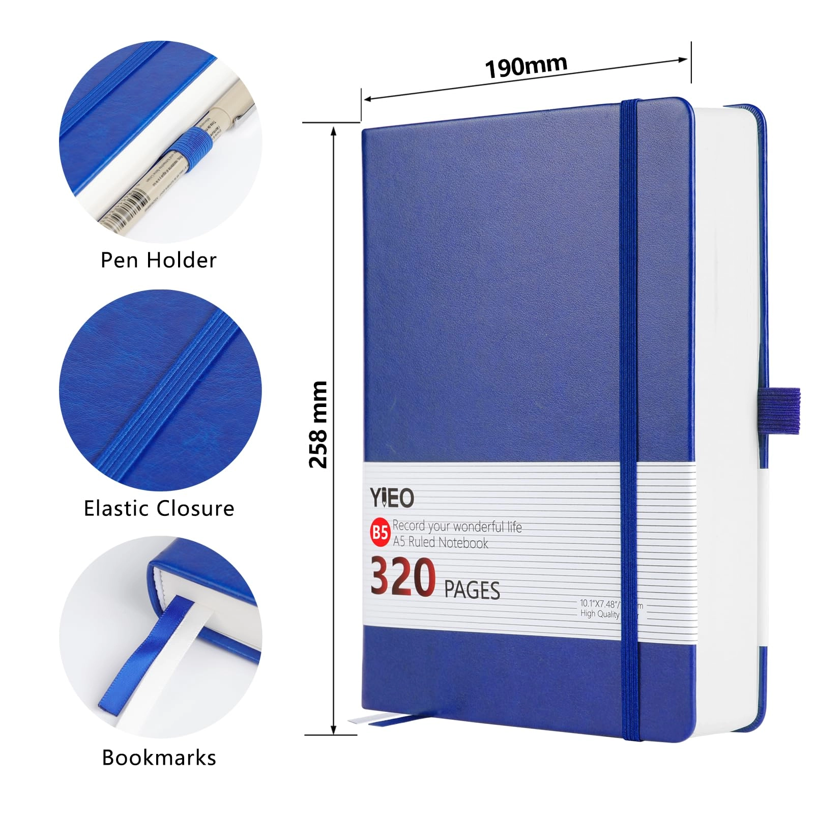 Notebook B5 Hardcover - Lined 320 Pages
