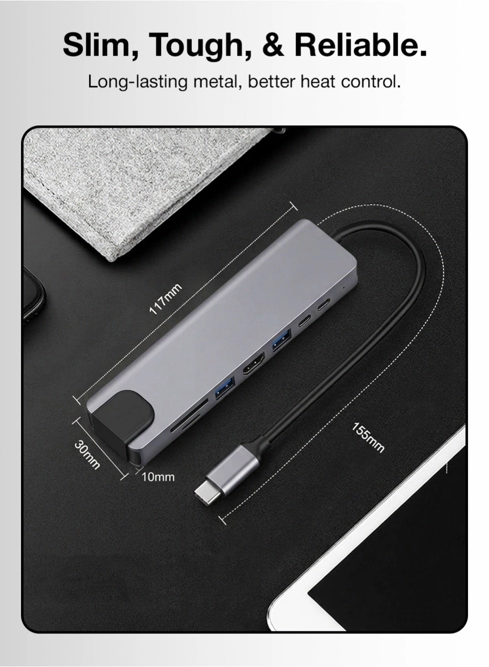GH8G - 8-in-1 USB-C Hub 4K HDMI