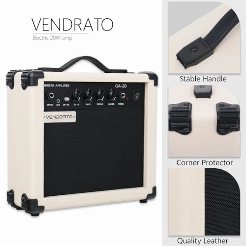 Electric Guitar Amplifier - 20 Watts 6.5 Inches White