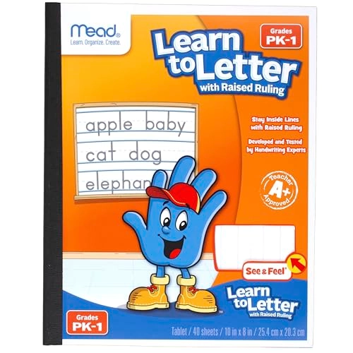 Learn to Letter Writing Tablet - 4 Pack 40 Sheets Dotted