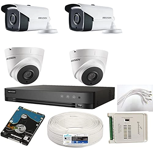 Bullet Camera + Dome Camera + DVR 4ch + 2TB Hard Drive + Wire Roll + BNC + DC + 4ch power supply