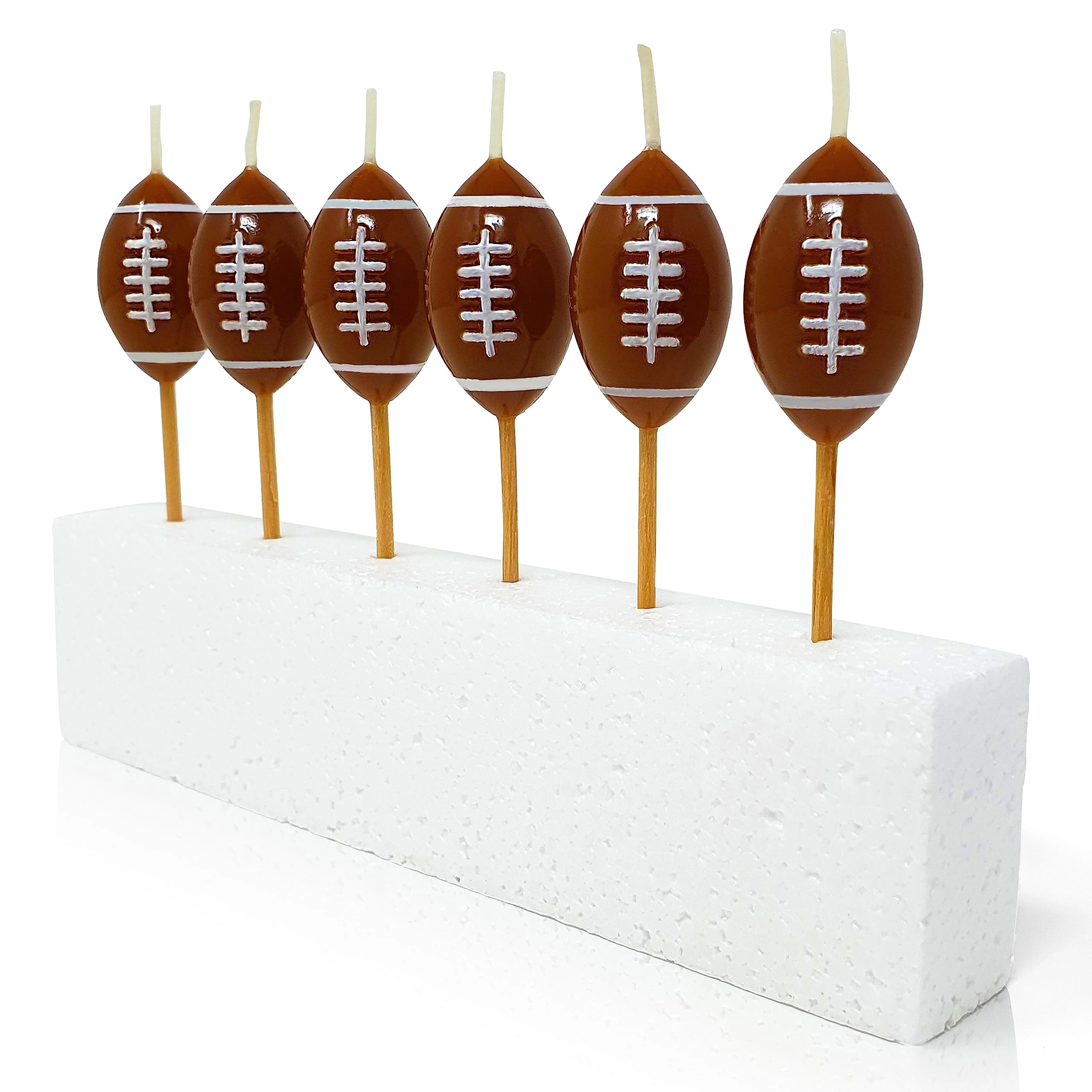 40yards American Football Candles - Unscented 6 Count
