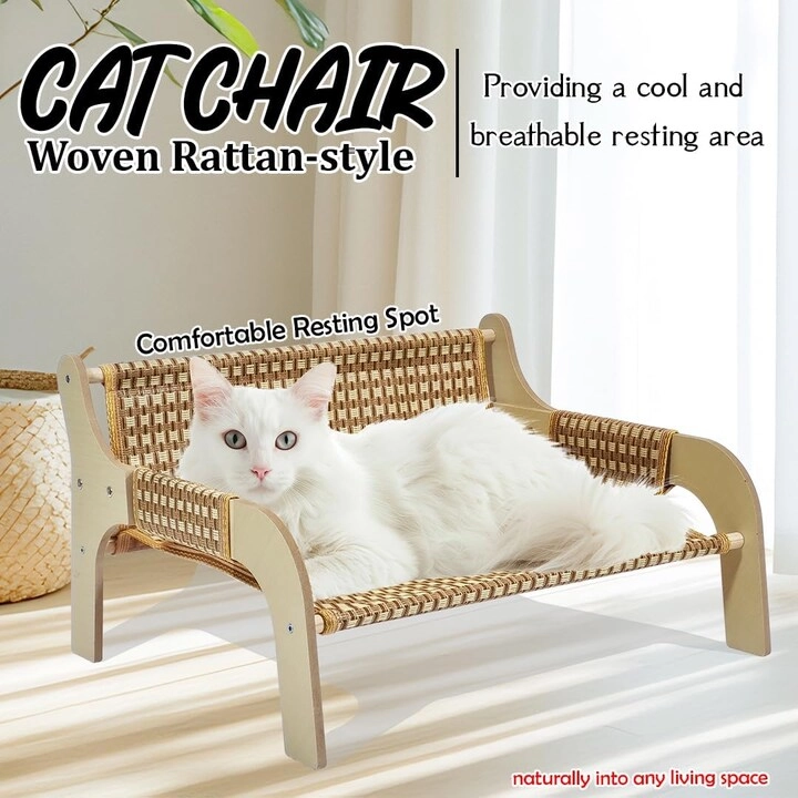 Rattan cat bed