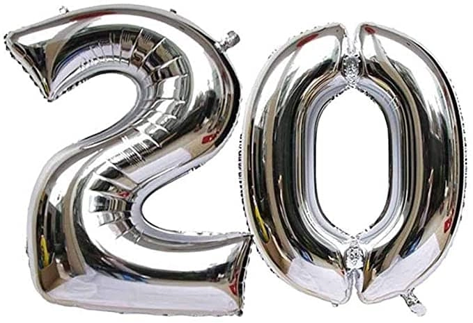 Number Balloons - 40 Inch Silver