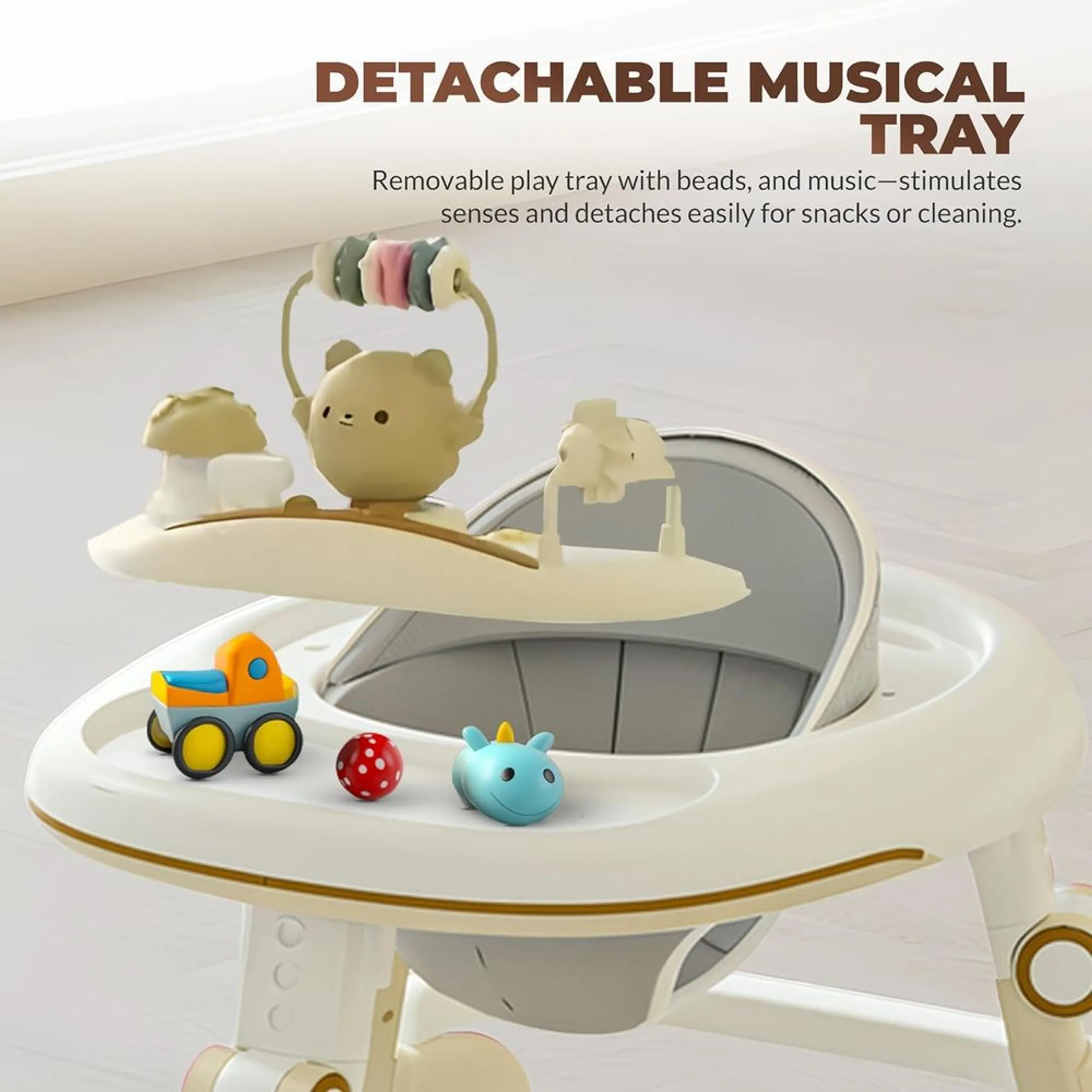 Petalia Pro - 2-in-1 Baby Walker 5-Level Adjustable Height