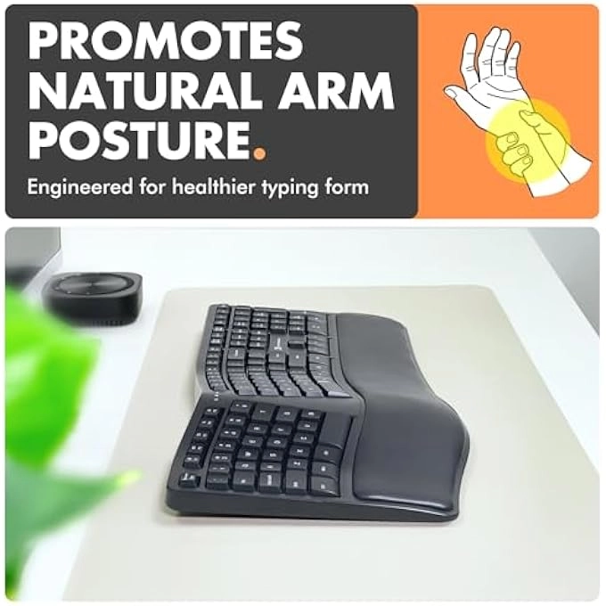 ERGONOMIC WIRELESS KEYBOARD - Wireless