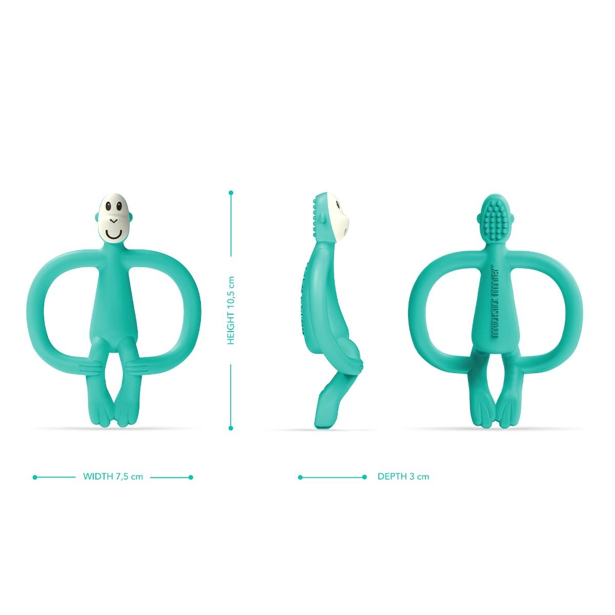 Mini Monkey Teether - Blue 3 Months