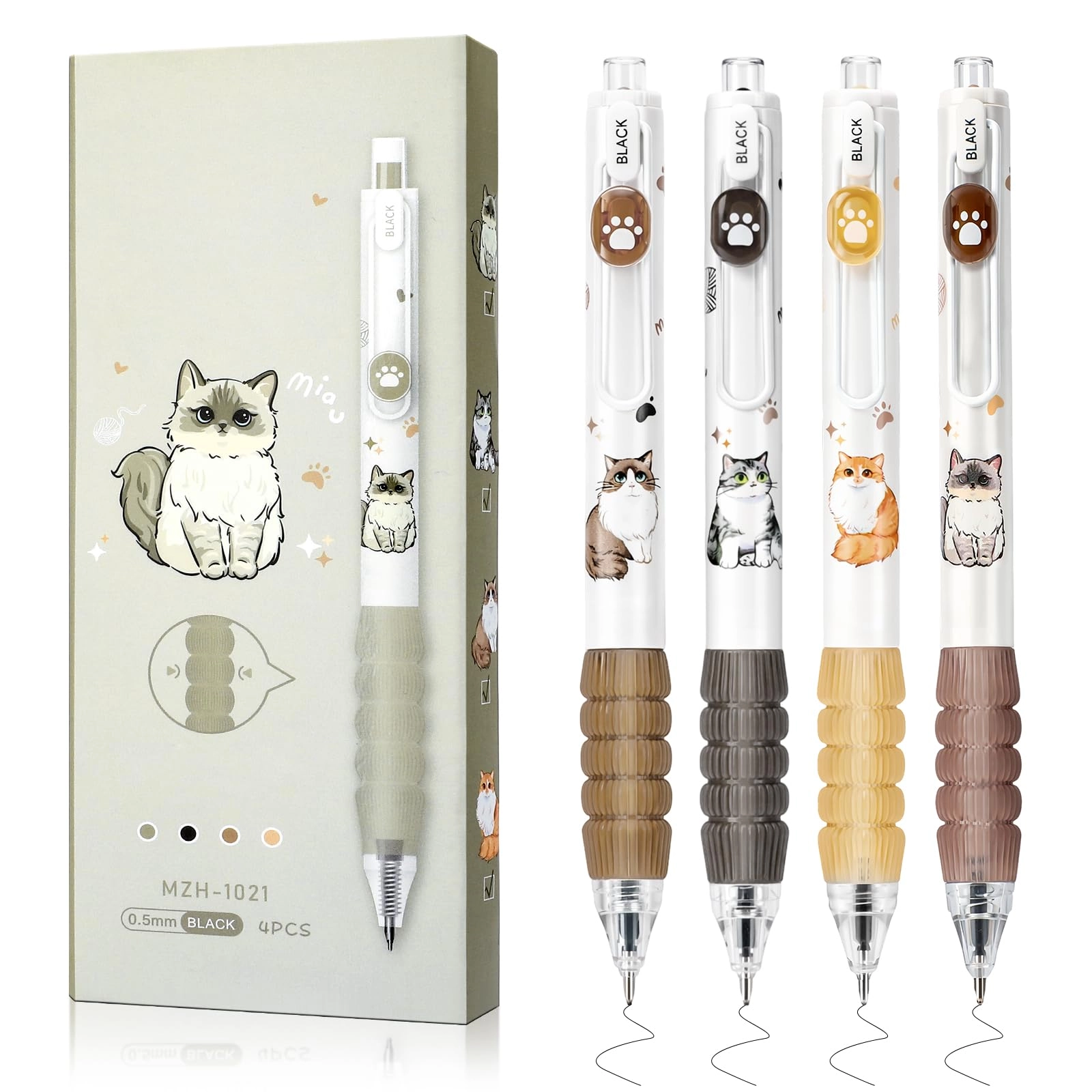 ponhey Cute Cat - 4 Pcs 0.5 mm