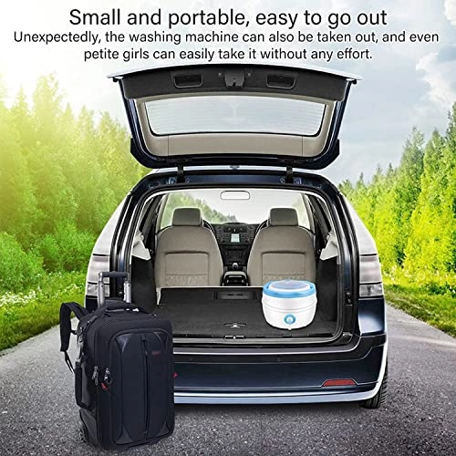 XHTONGSH غسالة قابلة للطي للطي المحمولة, غسالة صفرية اوتوماتيكية, عمل هادئ, الضوء الأزرق, ملابس داخلية غسل الملابس او عنصر صغیر, طاقة ومنطقة (Color : Green)