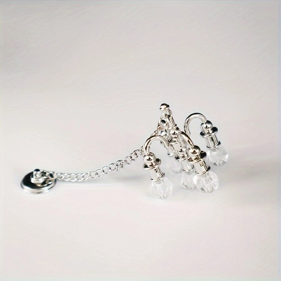 Generic Miniature Dollhouse Pendant Light - Silvery Chandelier