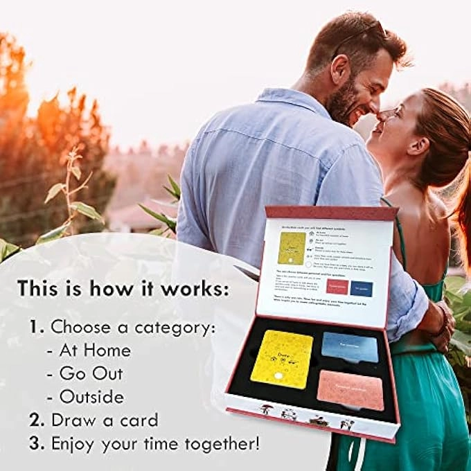 Date Night Ideas and Couples Conversation Cards - 100 Date Ideas 80 Conversation Cards