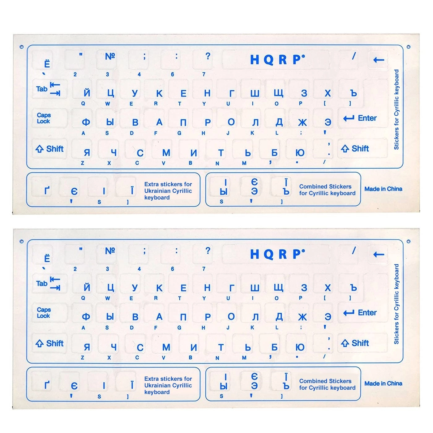 Cyrillic alphabet Russian/Ukrainian Laminated Keyboard Stickers