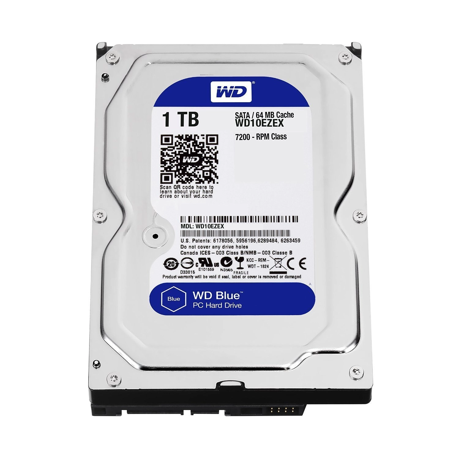 BLUE 3.5" 7200rpm 64MB SATA 6Gb/s (WD10EZRZ) - 1TB
