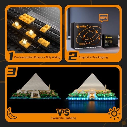 Light Set for LEGO Cheops Pyramid 21058 - LED Lighting Set Remote Control