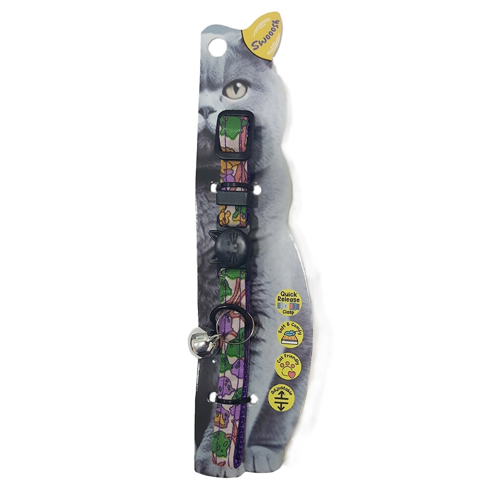 Pet Corner Trading LLC Swooosh Sun & Shine Safe Cat Collar - C-10mm 18/28cm Cat Pack