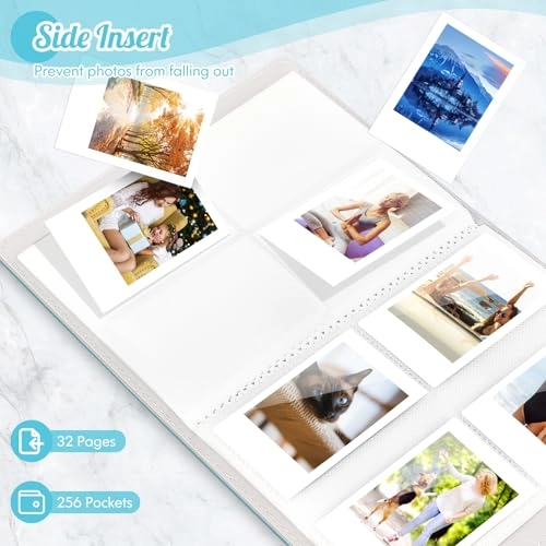 3.5x2.3" 256 Pockets PU Leather Photo Album