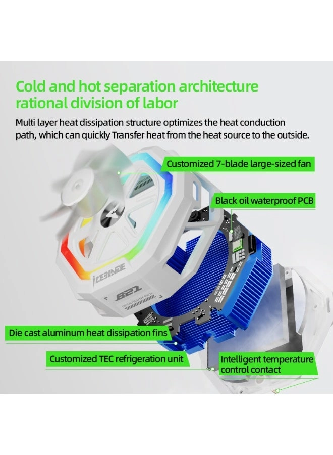 B21 - iPad Cooling Fan 3 Speeds RGB 5000 RPM 23W