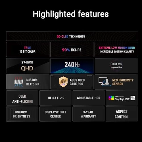ROG Strix OLED XG27AQDMES - 27-inch 2560 x 1440