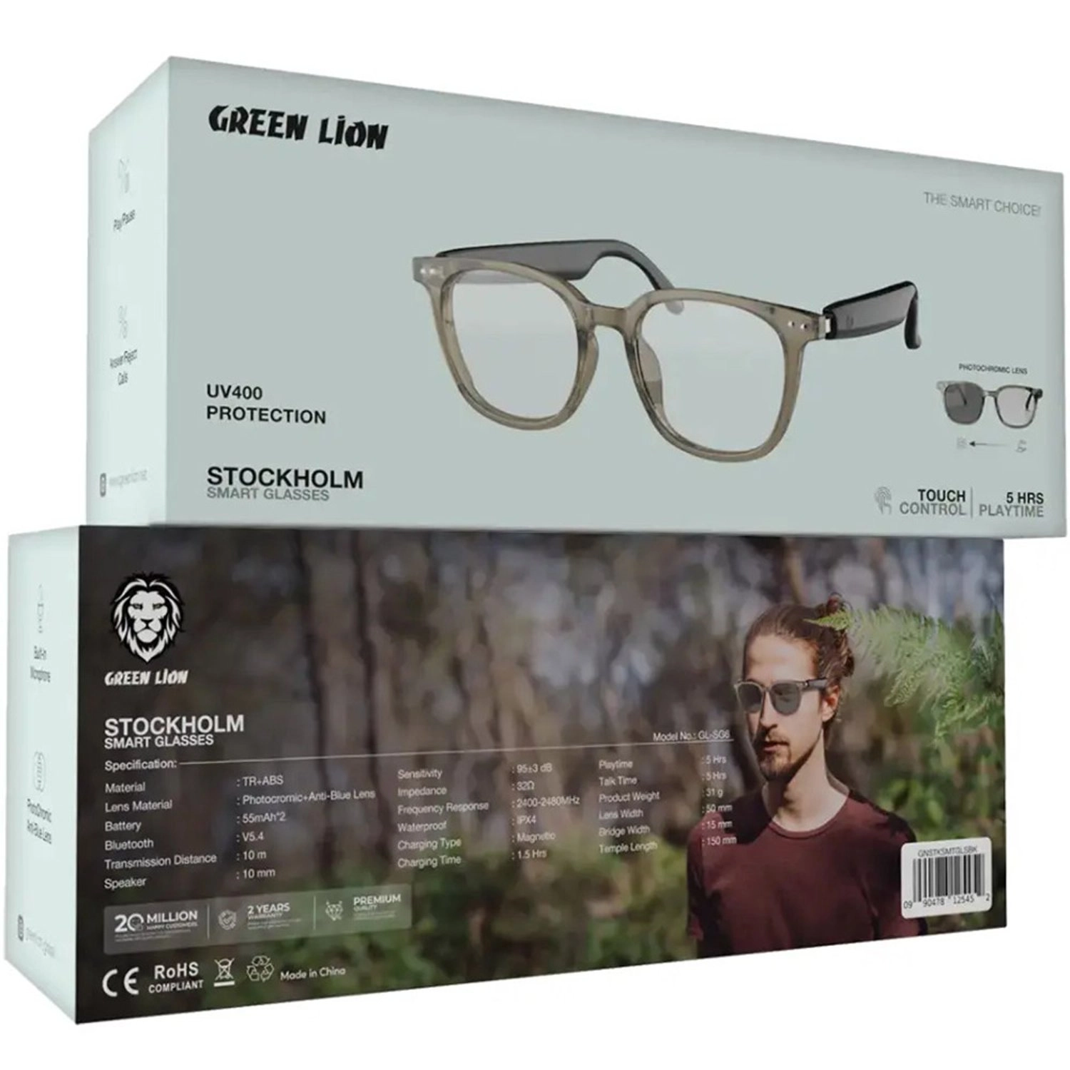 Stockholm - Smart Audio Glasses Black Bluetooth 5.4