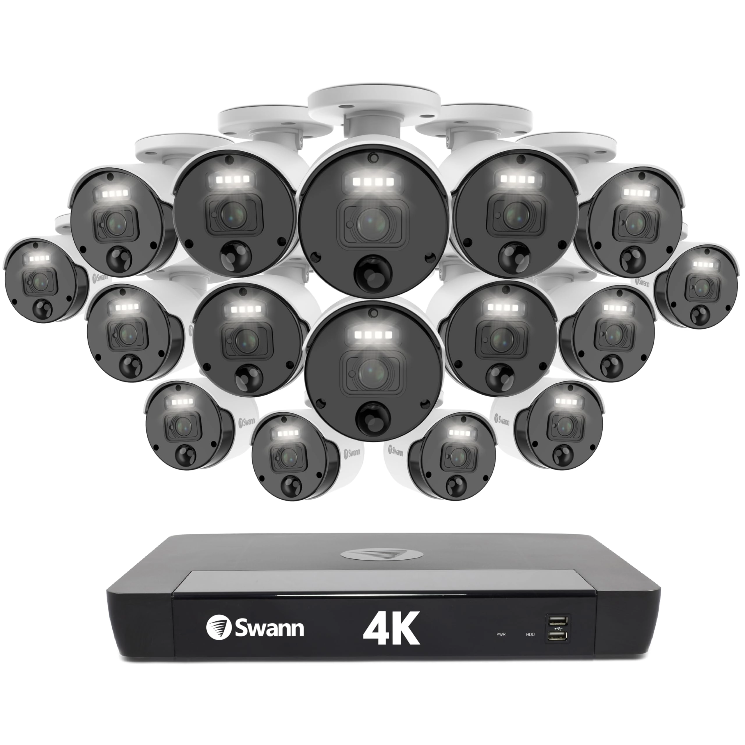 Swann Master Security Camera System - 16 Cameras 16 channels 4K