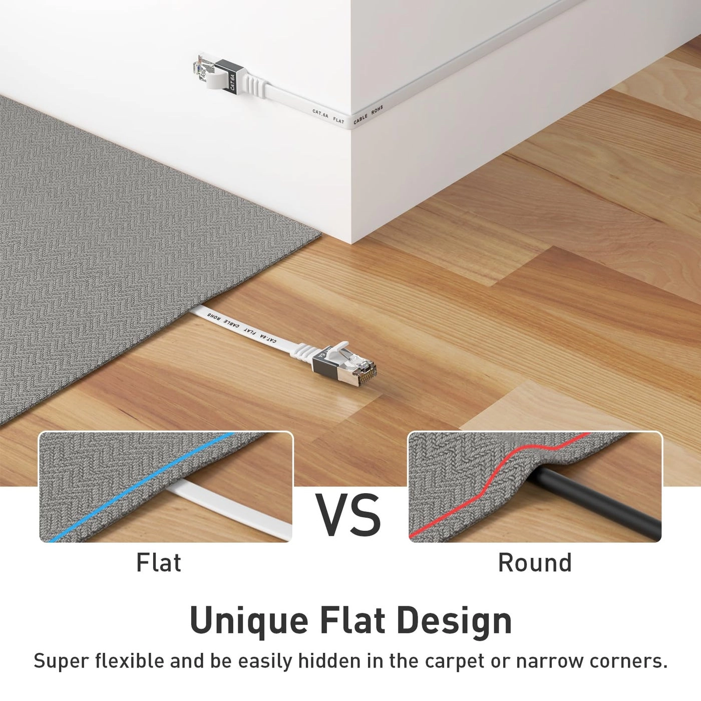 Cat 6A Ethernet Cable - 50 Ft