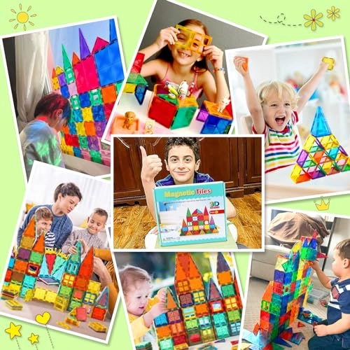 Magnetic Tiles - 3 years and up 60 pieces
