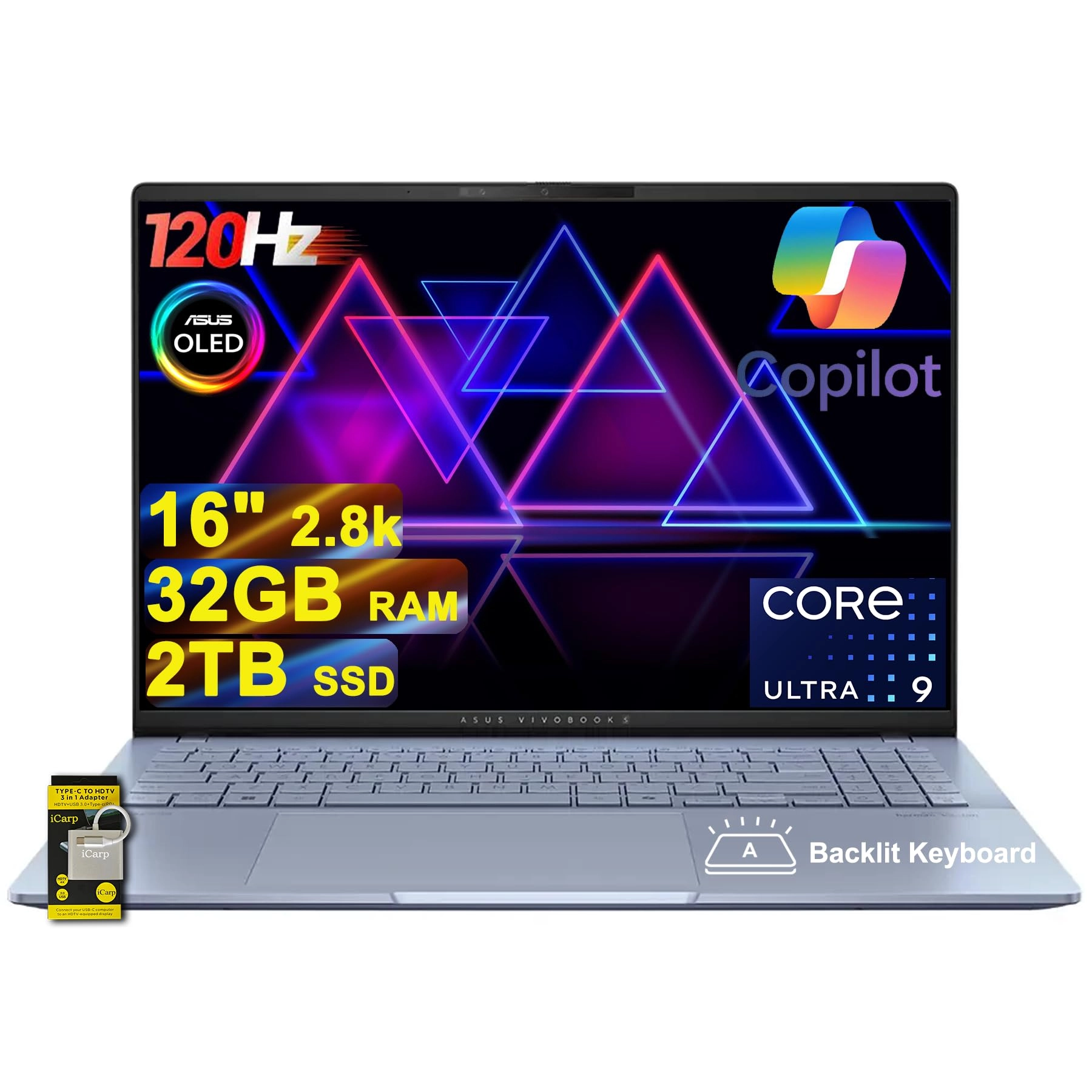 Vivobook S16 - 16'' Core Ultra 9 285H 32GB DDR5 2TB SSD