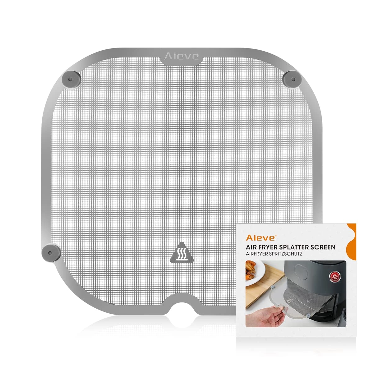 AIEVE Air Fryer Splatter Guard - Stainless Steel 1 x air fryer grid and 4 x heat resistant magnets