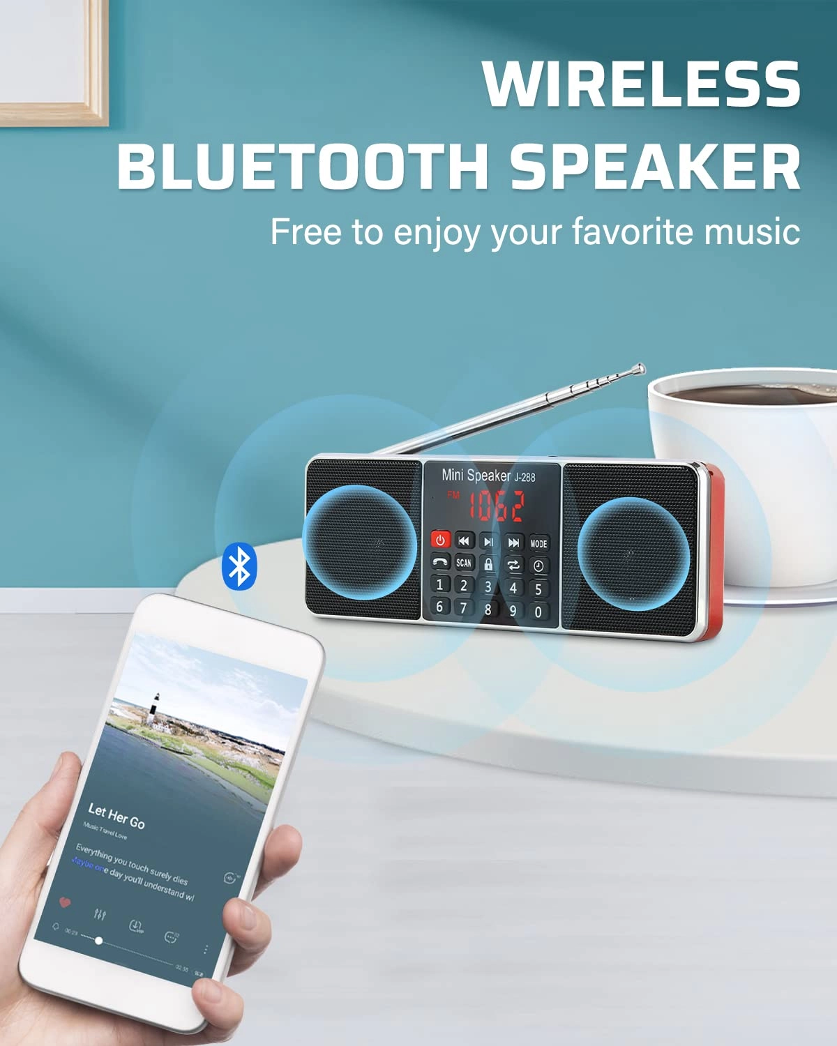 J-288 - Portable AM FM Bluetooth
