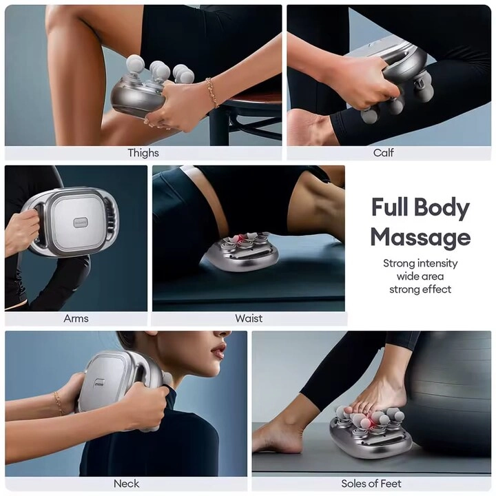 8 Head Electric Body Massager - USB Rechargeable Handheld
