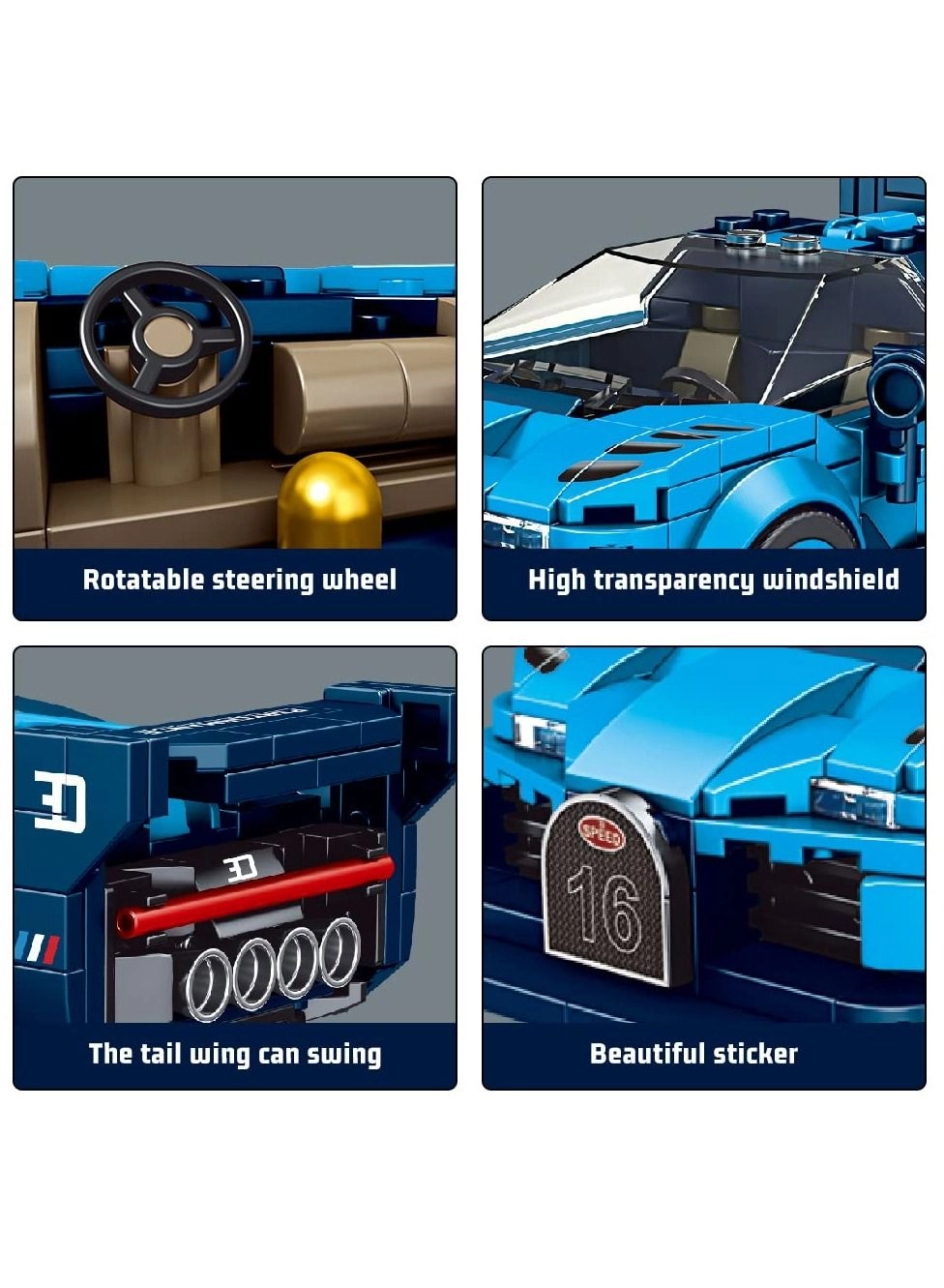 Bugatti Vision GT - Racing Acrylic Display Case