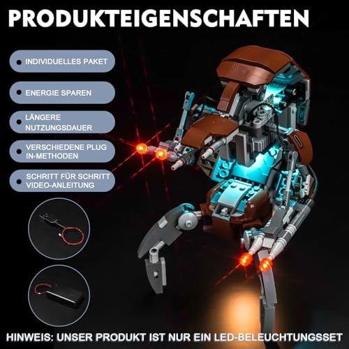 LED Light Set for LEGO Droideka 75381 - Copper 5V